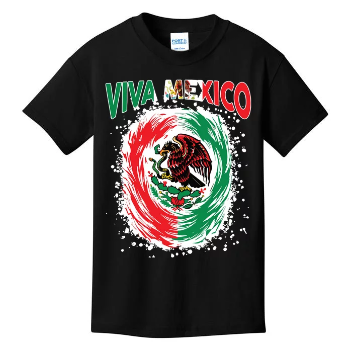 Viva Mexico Flag Mexican Independence Day Kids T-Shirt