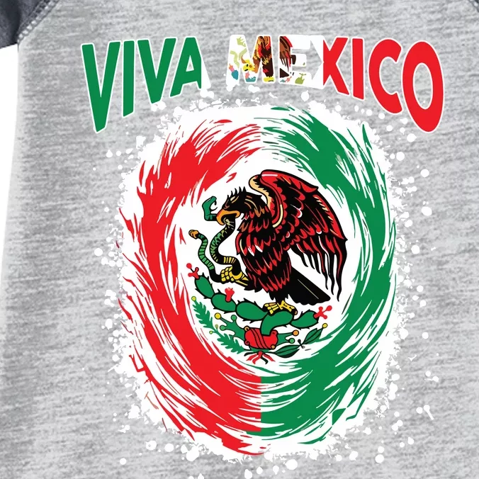 Viva Mexico Flag Mexican Independence Day Infant Baby Jersey Bodysuit