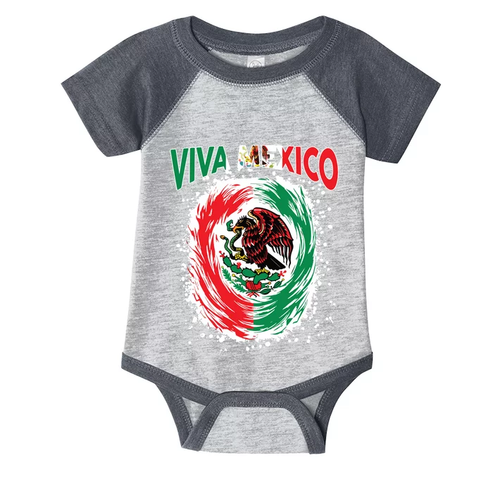 Viva Mexico Flag Mexican Independence Day Infant Baby Jersey Bodysuit