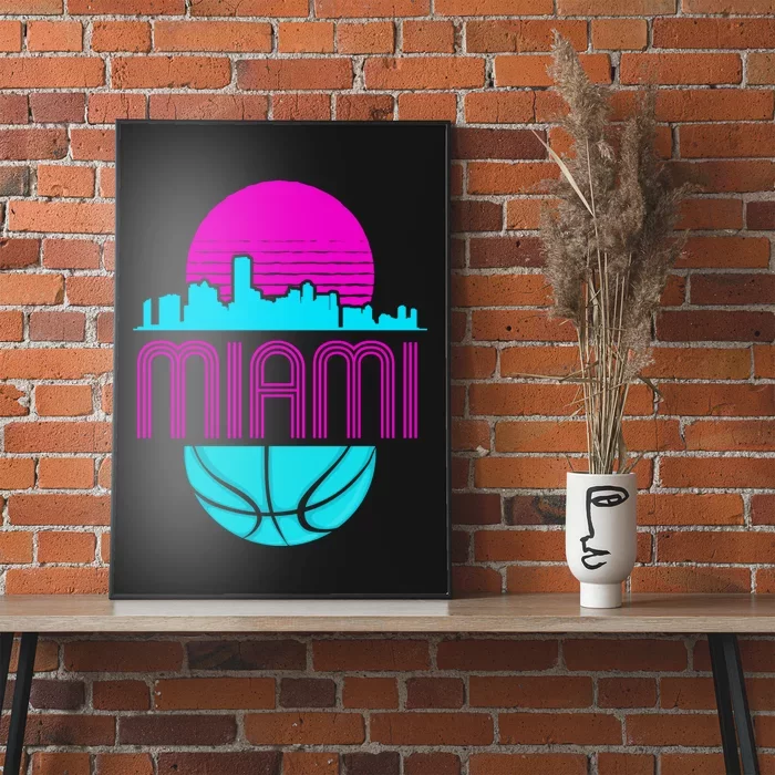 Vintage Miami Florida Retro Basketball I Miami Poster