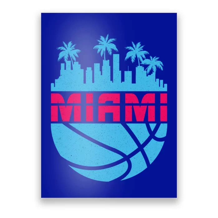 Vintage Miami Florida Retro Basketball I Miami Poster