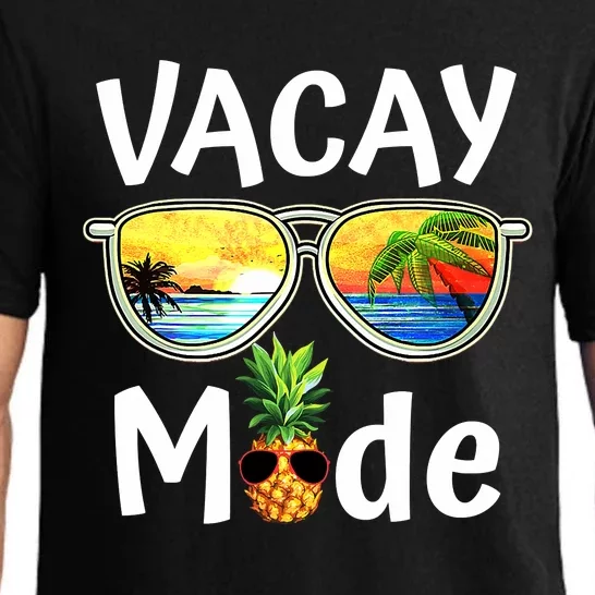 Vacay Mode Family Vacation Summer Sunglasses Beach Pineapple Pajama Set