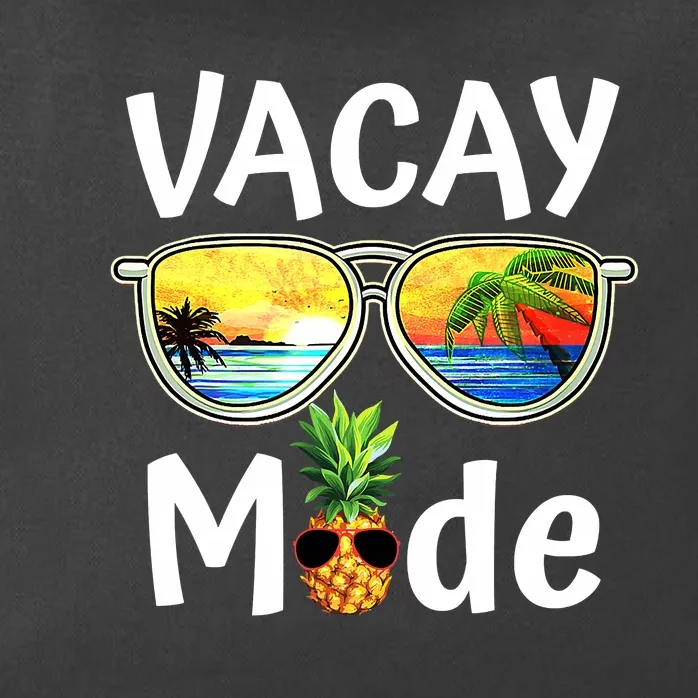 Vacay Mode Family Vacation Summer Sunglasses Beach Pineapple Zip Tote Bag