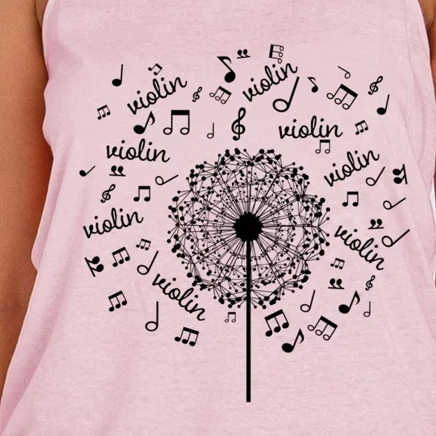 Violin Music Gift For Violinist Great Gift Women's Knotted Racerback Tank