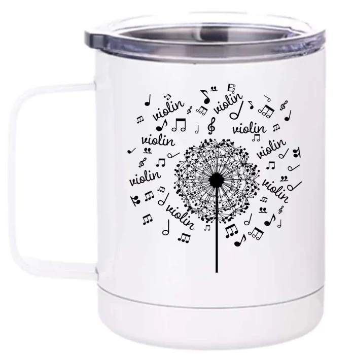 Violin Music Gift For Violinist Great Gift Front & Back 12oz Stainless Steel Tumbler Cup