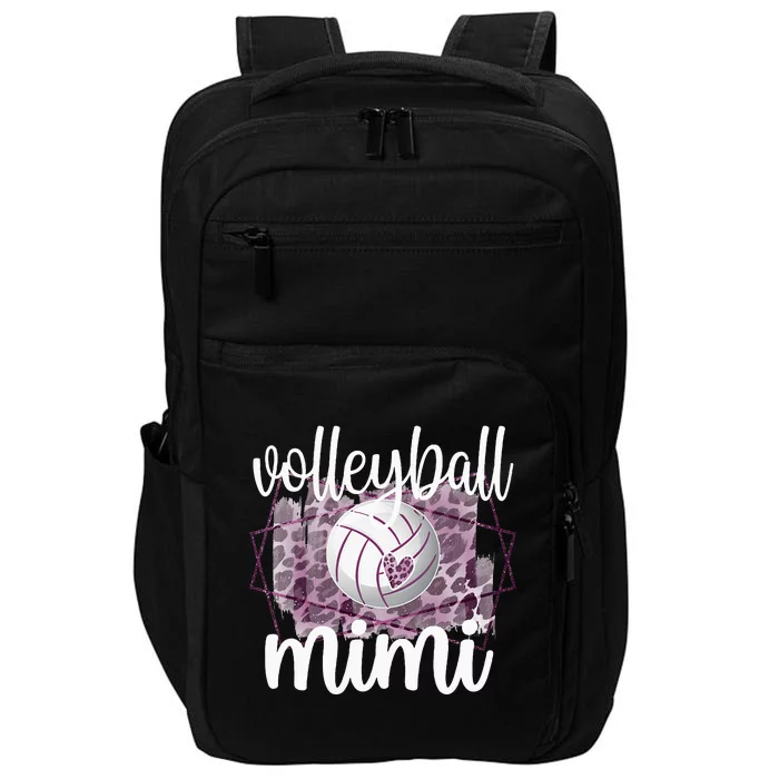 Volleyball Mimi Grandma Of Volleyball Player Impact Tech Backpack