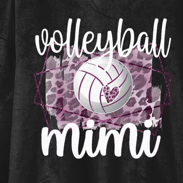 Volleyball Mimi Grandma Of Volleyball Player Hooded Wearable Blanket