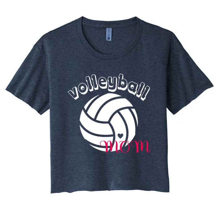 Volleyball Mom Gift Women's Crop Top Tee