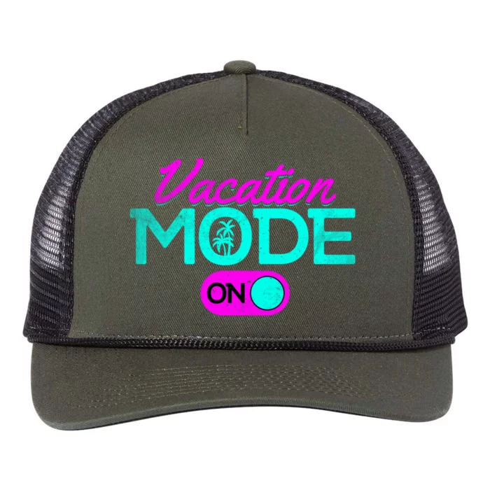 Vacation Mode Going On Vacation Beach Vacation Mode On Gift Retro Rope Trucker Hat Cap