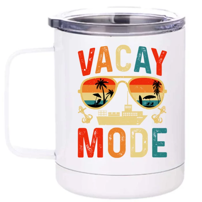 Vacay Mode Gift Front & Back 12oz Stainless Steel Tumbler Cup