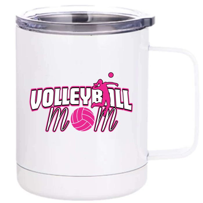 Volleyball Mom Gift Front & Back 12oz Stainless Steel Tumbler Cup