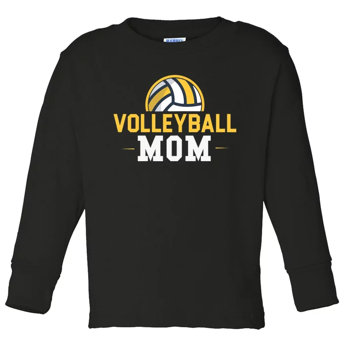 Volleyball Mom Gift Funny Sports Mom Mothers Day Toddler Long Sleeve Shirt