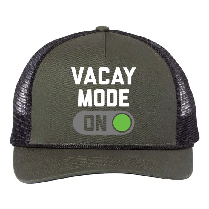 Vacay Mode Gift Retro Rope Trucker Hat Cap