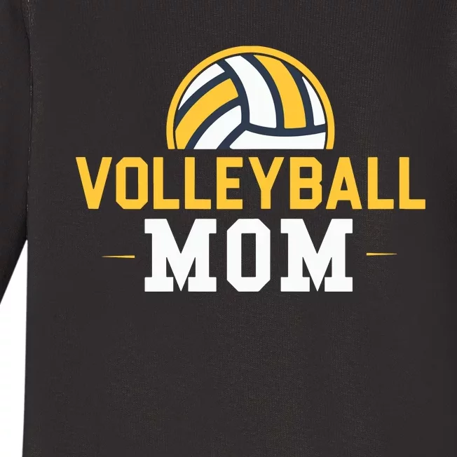 Volleyball Mom Gift Funny Sports Mom Mothers Day Baby Long Sleeve Bodysuit