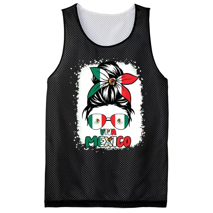 Viva Mexico Girls Mexican Flag Pride Mesh Reversible Basketball Jersey Tank