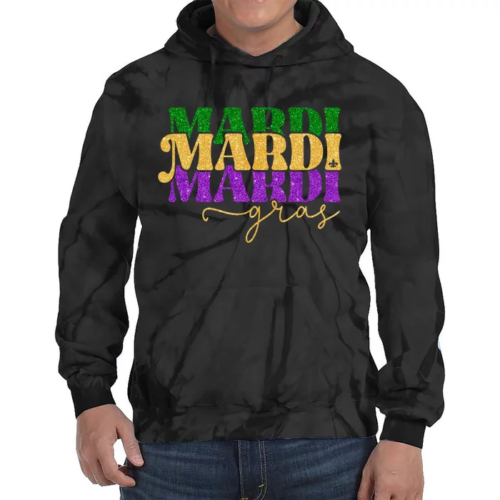 Vintage Mardi Gras Festival New Orleans Tie Dye Hoodie