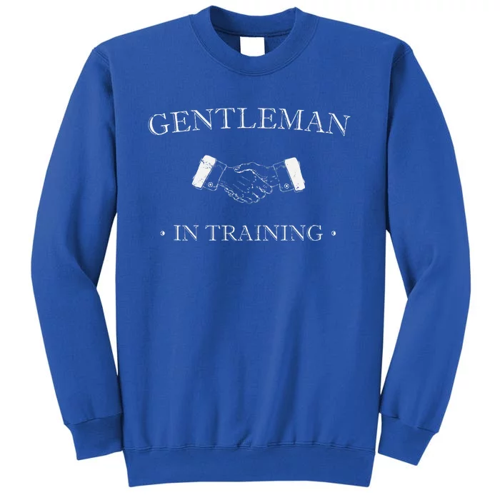 Vintage Man Gentleman In Training Retro White Tall Sweatshirt