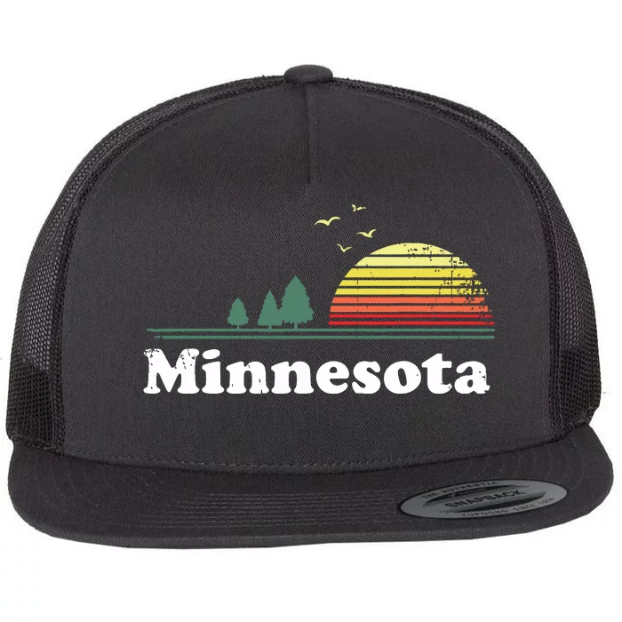 Vintage Minnesota Grown Mn Home Design Souvenir Flat Bill Trucker Hat