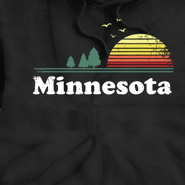 Vintage Minnesota Grown Mn Home Design Souvenir Tie Dye Hoodie