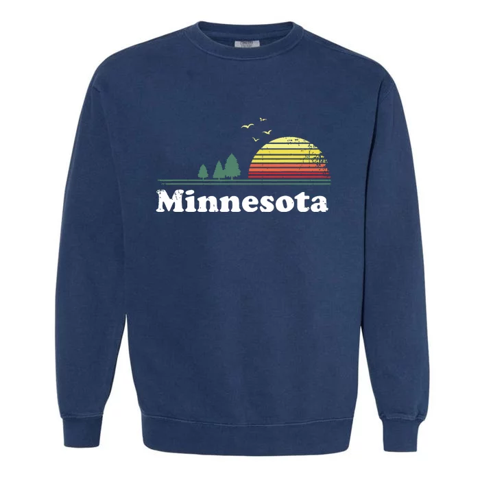 Vintage Minnesota Grown Mn Home Design Souvenir Garment-Dyed Sweatshirt