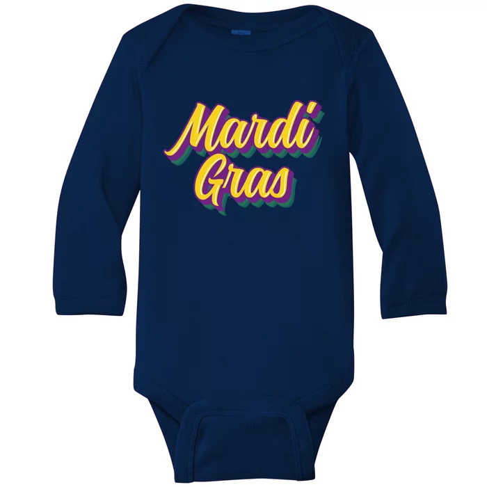 Vintage Mardi Gras Retro Masquerade Costume Gift Baby Long Sleeve Bodysuit