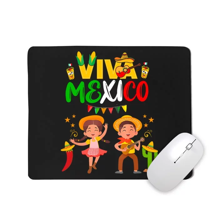 Viva Mexico Guitar Mexican Independence Day Fiesta Mousepad