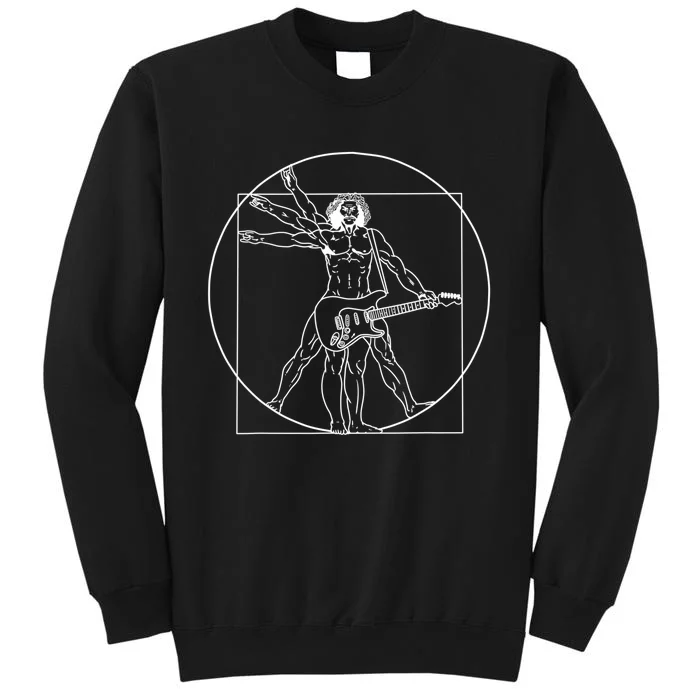 Vitruvian Man Guitar Music Player Da Vinci Guitarist Gift Sweatshirt