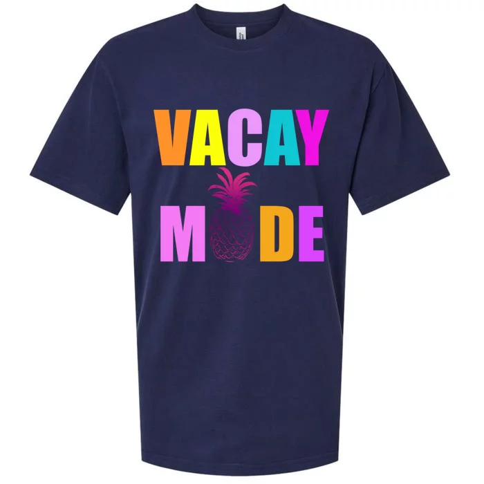 Vacay Mode Great Gift Funny Family Vacation Gift Meaningful Gift Sueded Cloud Jersey T-Shirt