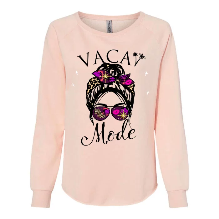 Vacay Mode Gift Vacation Beach Family Cute Cruise Gift Womens California Wash Sweatshirt