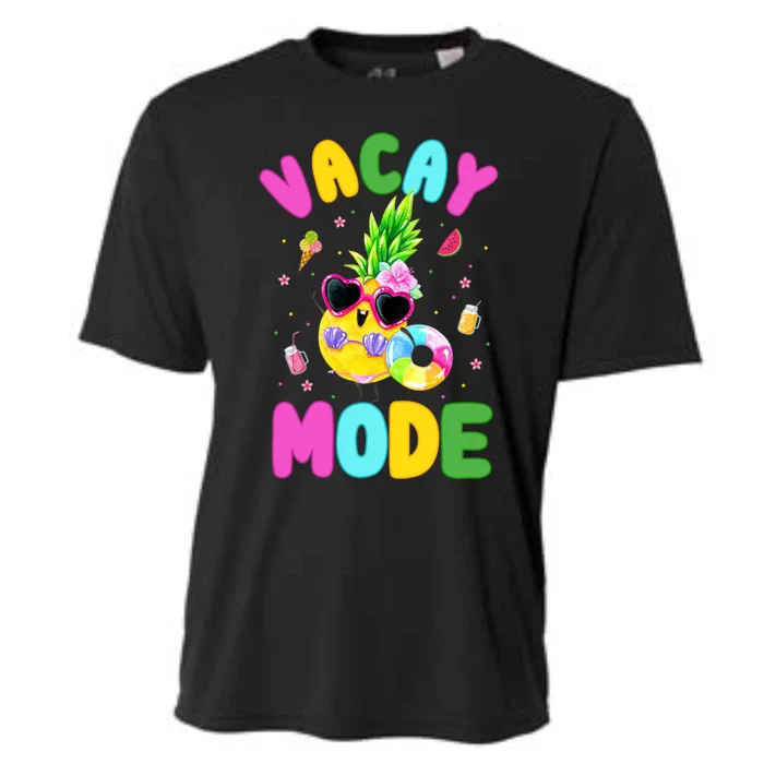 Vacay Mode Gift Vacation Summer Cruise Getaway Gift Cooling Performance Crew T-Shirt