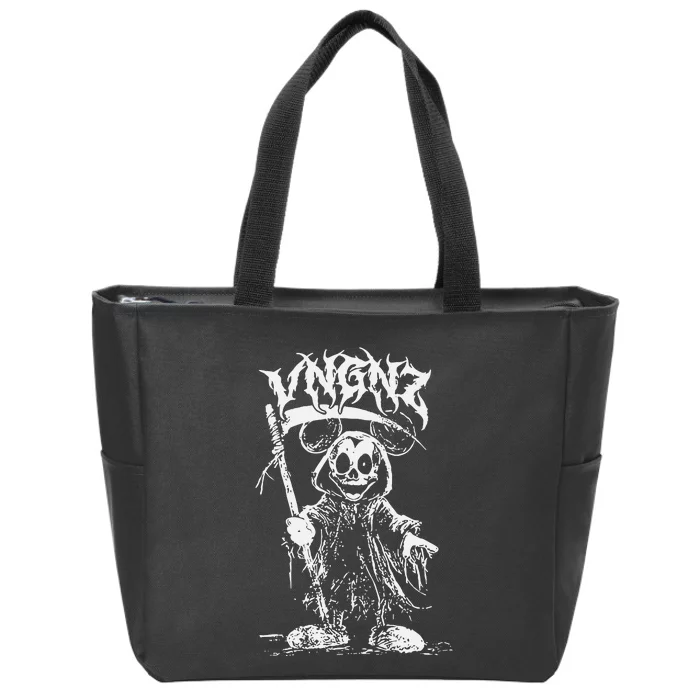 Vngnz Mickey Grim Zip Tote Bag