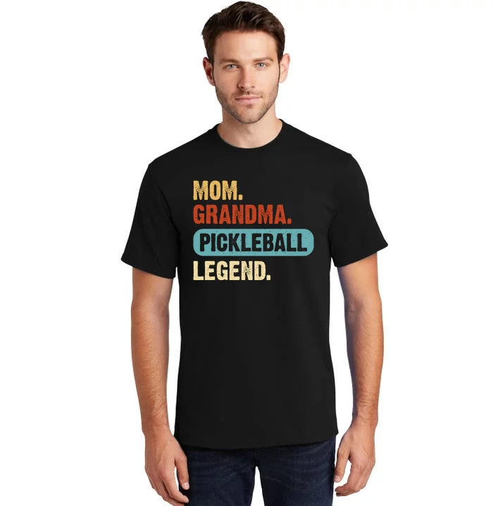 Vintage Mom Grnadma Pickleball Legend Gift For Pickleball Player Tall T-Shirt