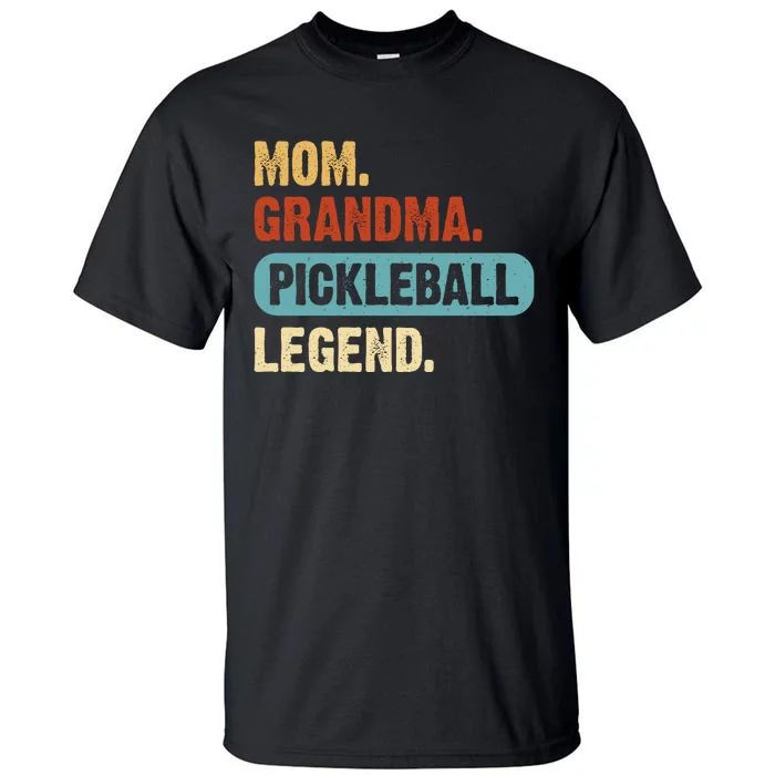 Vintage Mom Grnadma Pickleball Legend Gift For Pickleball Player Tall T-Shirt