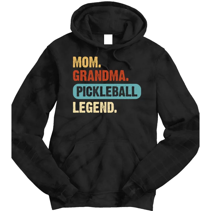 Vintage Mom Grnadma Pickleball Legend Gift For Pickleball Player Tie Dye Hoodie