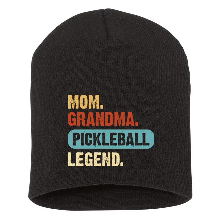 Vintage Mom Grnadma Pickleball Legend Gift For Pickleball Player Short Acrylic Beanie