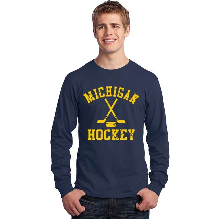 Vintage Michigan Hockey Long Sleeve Shirt