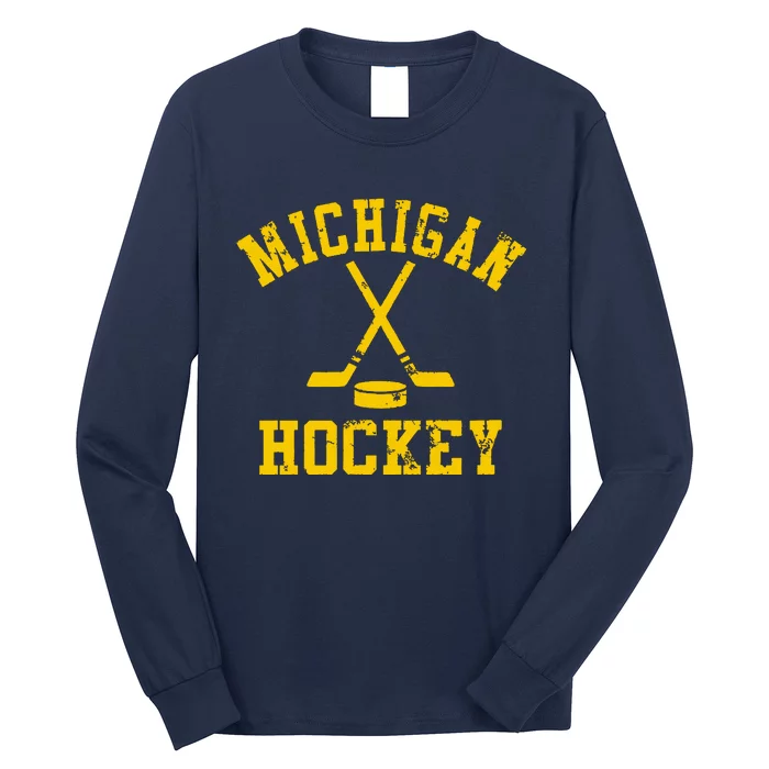 Vintage Michigan Hockey Long Sleeve Shirt