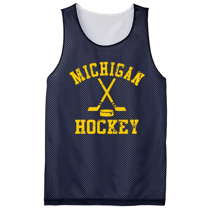 Vintage Michigan Hockey Mesh Reversible Basketball Jersey Tank