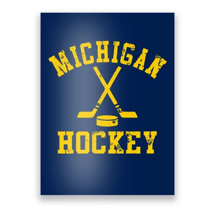 Vintage Michigan Hockey Poster