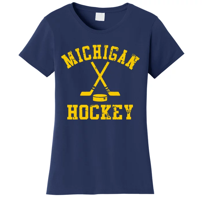 Vintage Michigan Hockey Women's T-Shirt