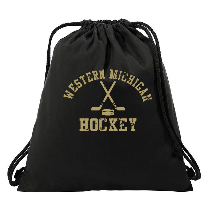 Vintage Michigan Hockey Drawstring Bag