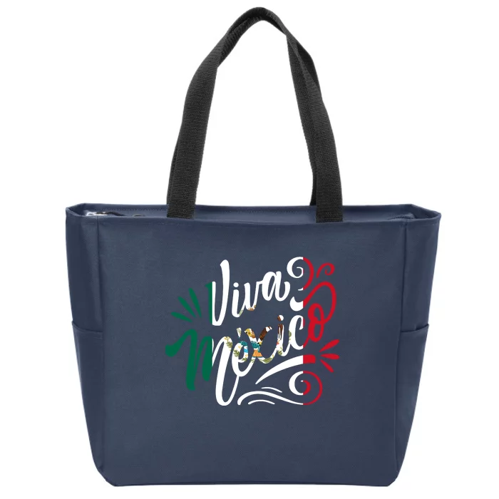 Viva Mexico Hispanic Mexican Heritage Zip Tote Bag