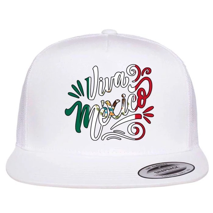 Viva Mexico Hispanic Mexican Heritage Flat Bill Trucker Hat