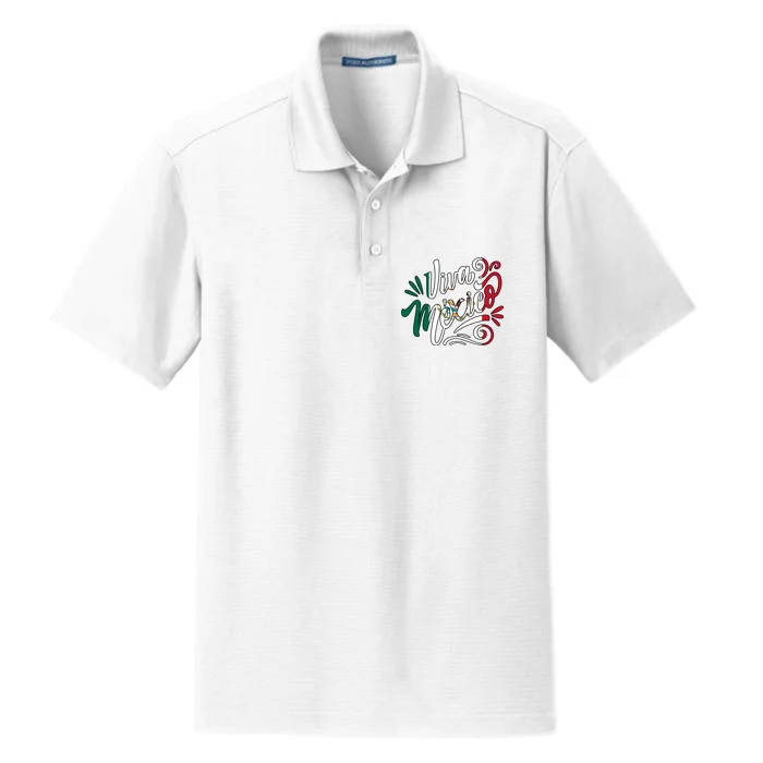 Viva Mexico Hispanic Mexican Heritage Dry Zone Grid Performance Polo