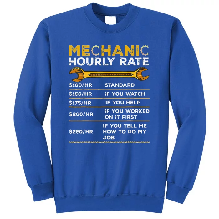 Vintage Mechanic Hourly Rate Gifts Labor Rates Sweatshirt