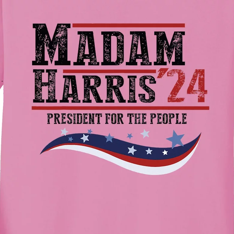 Vote Madam Harris For The People Kids Long Sleeve Shirt