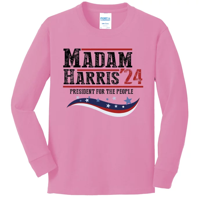 Vote Madam Harris For The People Kids Long Sleeve Shirt