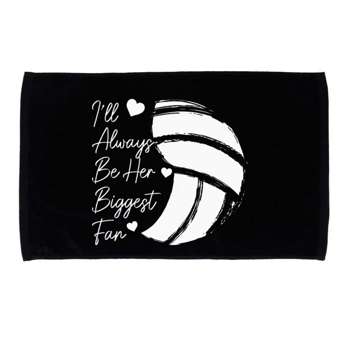 Volleyball Mom Her Biggest Fan Volleyball Daughter Microfiber Hand Towel