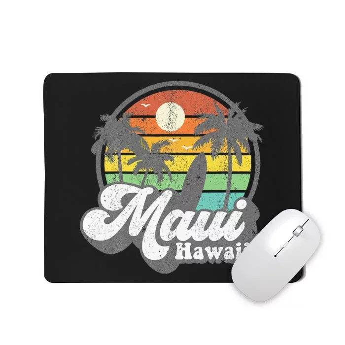 Vintage Maui Hawaii Hawaiian Beach Surfing 70s Surf Gift Mousepad