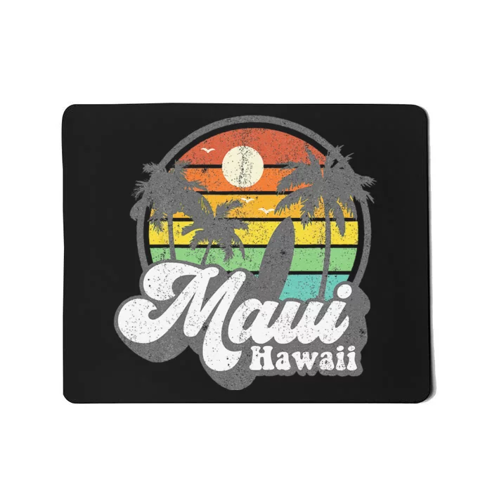 Vintage Maui Hawaii Hawaiian Beach Surfing 70s Surf Gift Mousepad